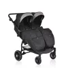 MONI TWINGO Zwillingskinderwagen mit Fußsack ONYX/SCHWARZ