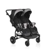 MONI TWINGO Zwillingskinderwagen mit Fußsack ONYX/SCHWARZ