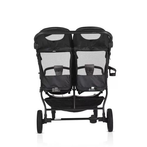 MONI TWINGO Zwillingskinderwagen mit Fußsack ONYX/SCHWARZ