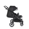 MONI TWINGO Zwillingskinderwagen mit Fußsack ONYX/SCHWARZ