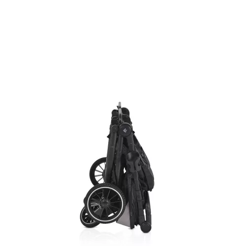 MONI TWINGO Zwillingskinderwagen mit Fußsack ONYX/SCHWARZ
