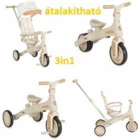 JUNO átalakítható tricikli 3 funkciós BÉZS