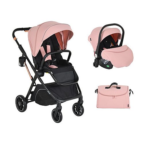 BINGO babakocsi  SZETT újszülött kortól 22kg-ig 2in1 sport+váz+hordozó PINK