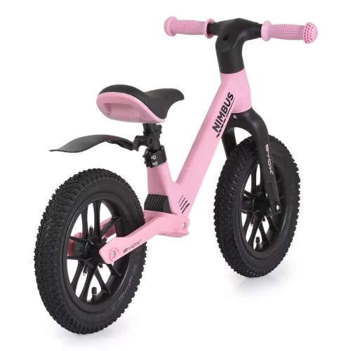 NIMBUS futóbicikli 12es fújható, világító kerekekkel PINK