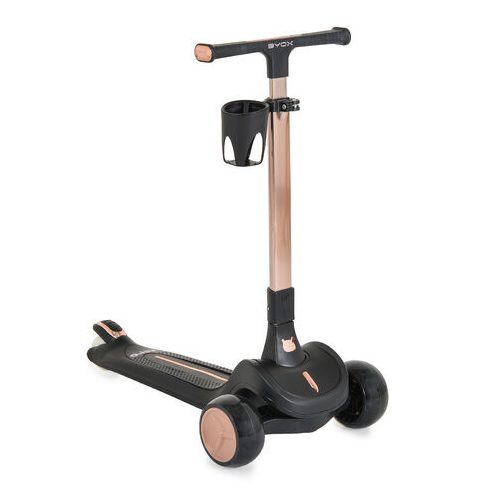 AERO roller, összecsukható, 50kg-ig, 3 kerekű, arany váz FEKETE