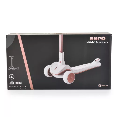 AERO skuter, sklopivi, do 50 kg, 3 kotača, zlatni okvir CRNI