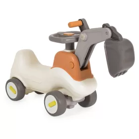 Höckriges, aufsitzbares Kindertaxi mit Lenker, grau/beige
