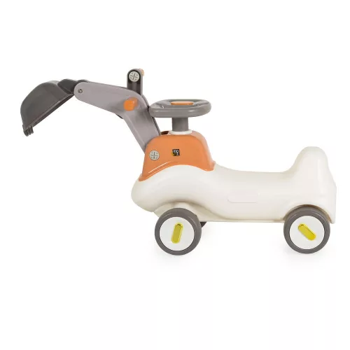 Höckriges, aufsitzbares Kindertaxi mit Lenker, grau/beige
