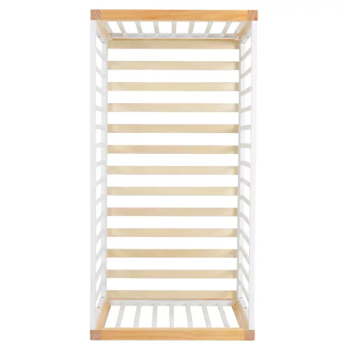 SIERRA fa babaágy rácsos 60*120cm FEHÉR/NATUR