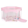 PLAYBOX utazó járóka 6szögletű PINK
