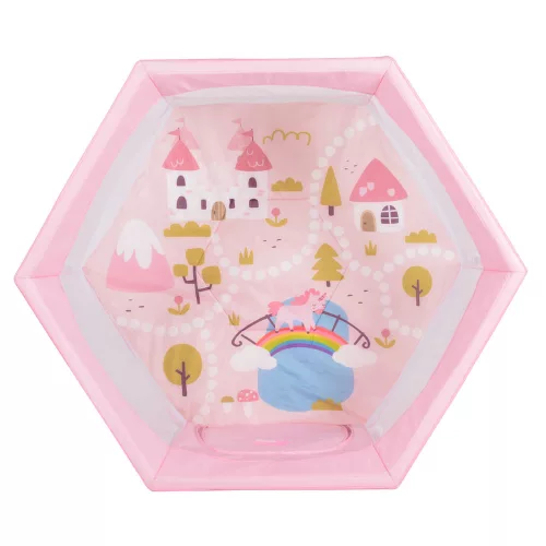 PLAYBOX utazó járóka 6szögletű PINK