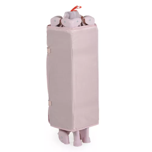 UNO utazóágy 1 szintes zippes kibújóval PINK 