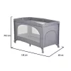 UNO utazóágy1 szintes zippes kibújóval SZÜRKE