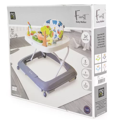 FOREST Babybett mit ungarischer Musik GRAU