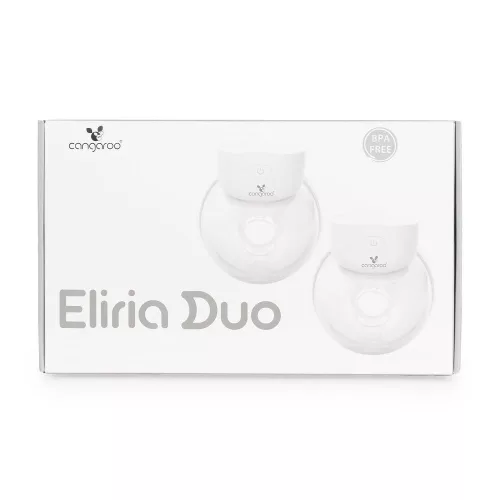 ELIRIA DUO Freihändige Milchpumpe für unter den Pullover, 2 Tanktops, WEISS