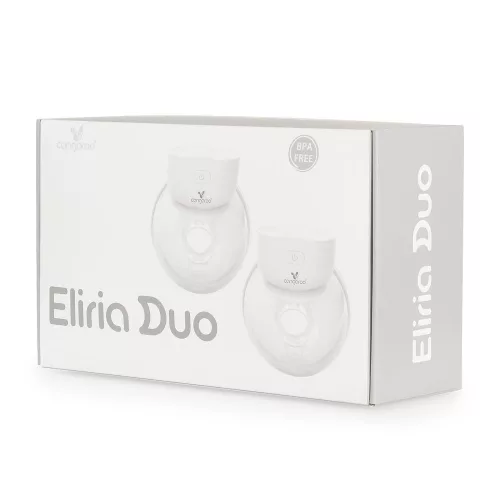 ELIRIA DUO Freihändige Milchpumpe für unter den Pullover, 2 Tanktops, WEISS