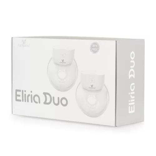 ELIRIA DUO Freihändige Milchpumpe für unter den Pullover, 2 Tanktops, WEISS