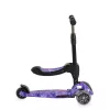 RUMBLE-Scooter mit Sitz, wandelbar LILA/SCHWARZ
