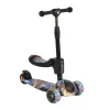 RUMBLE-Scooter mit Sitz, wandelbar, farbig/schwarz