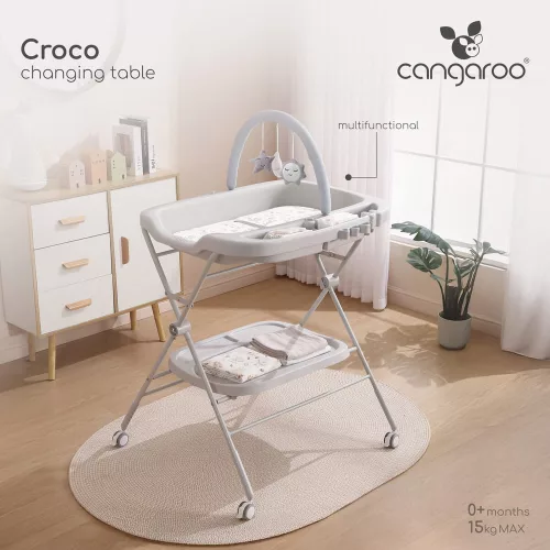 CROCO multifunktionaler, faltbarer Wickeltisch MINTGRÜN
