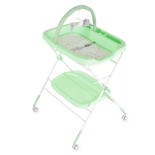 CROCO multifunktionaler, faltbarer Wickeltisch MINTGRÜN