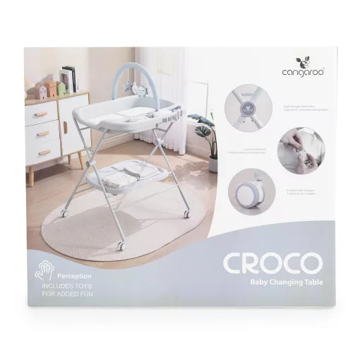 CROCO multifunktionaler, faltbarer Wickeltisch MINTGRÜN