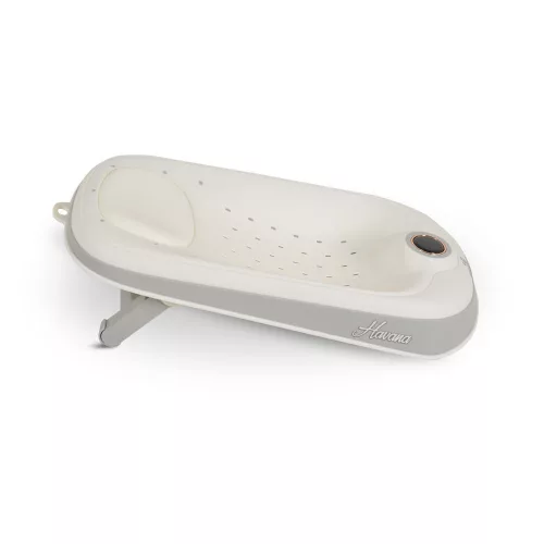 HAVANA Babybadewannenhalter mit Wasserthermometer WEISS