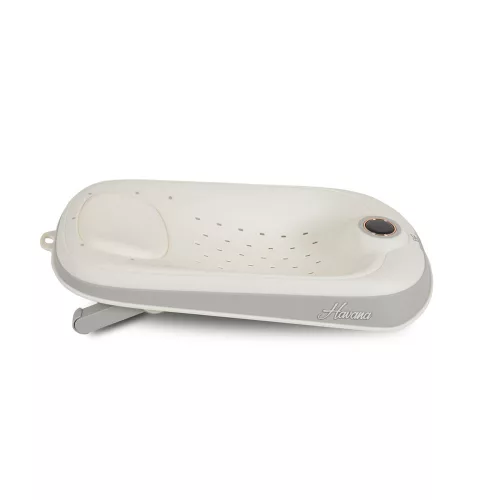 HAVANA Babybadewannenhalter mit Wasserthermometer WEISS