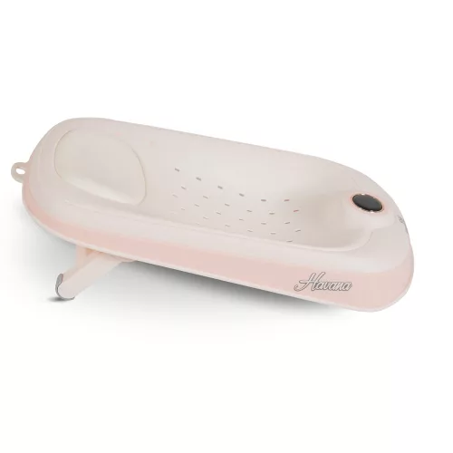 HAVANA Babytrage für die Badewanne mit Wasserthermometer PINK