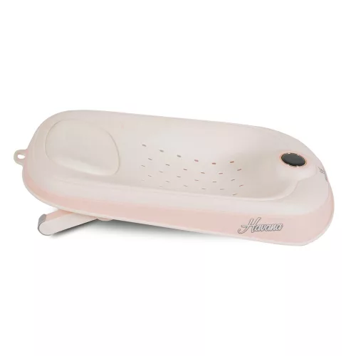 HAVANA Babytrage für die Badewanne mit Wasserthermometer PINK