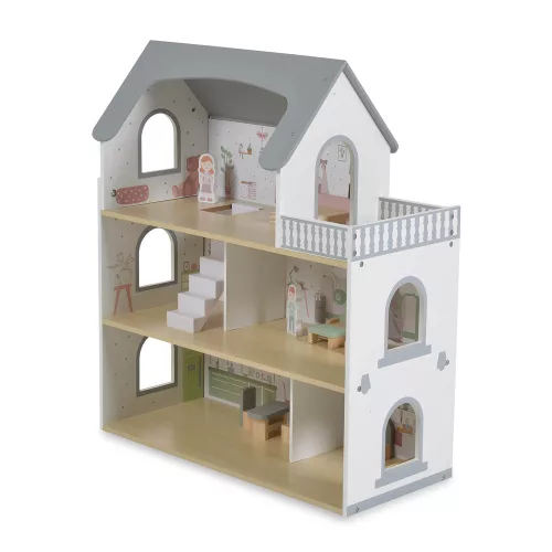 MONI EMA Puppenhaus aus Holz, 3 Etagen