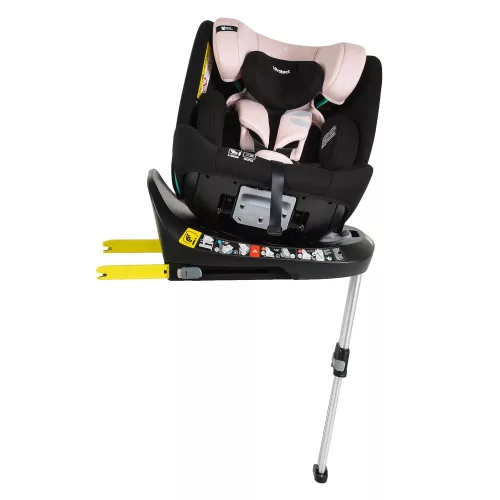 i-PROTECT autós ülés 40-150cm támasztólábbal 360 forgatható PINK