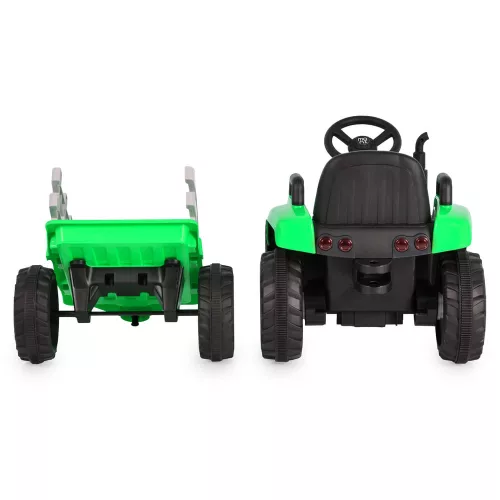 Električni traktor BO DALLAS s prikolicom 12V 140cm ZELENI
