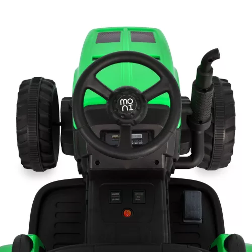 Električni traktor BO DALLAS s prikolicom 12V 140cm ZELENI
