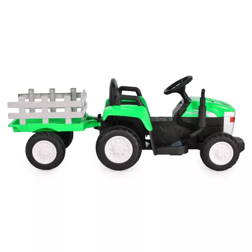 Električni traktor BO DALLAS s prikolicom 12V 140cm ZELENI