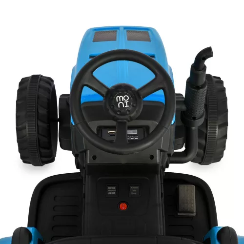 Električni traktor BO DALLAS s prikolicom 12V 140cm PLAVI