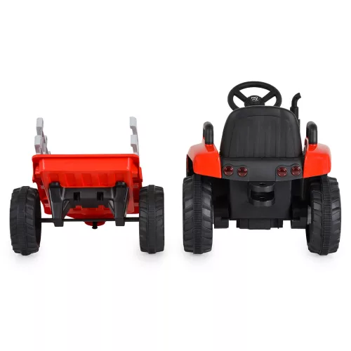 BO DALLAS električni traktor s prikolicom 12V 140cm CRVENI