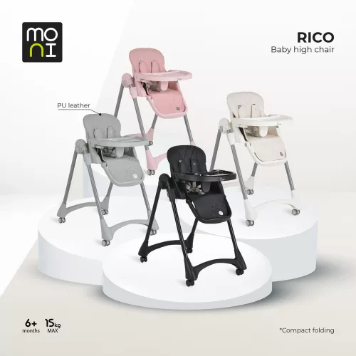 RICO Multi-Hochstuhl ohne unteren Korb, faltbar, SCHWARZ