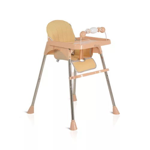 CENTURY Hochstuhl mit Spielbrücke aus Kunststoff, Beige
