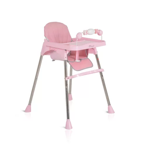 CENTURY etetőszék műanyag játékhíddal PINK