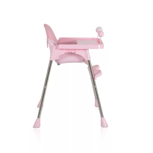 CENTURY etetőszék műanyag játékhíddal PINK