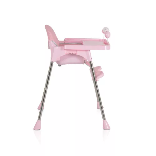 CENTURY etetőszék műanyag játékhíddal PINK