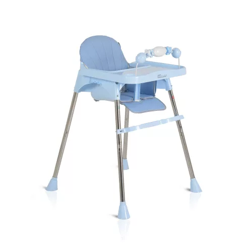 CENTURY Hochstuhl mit Spielbrücke aus Kunststoff, BLAU