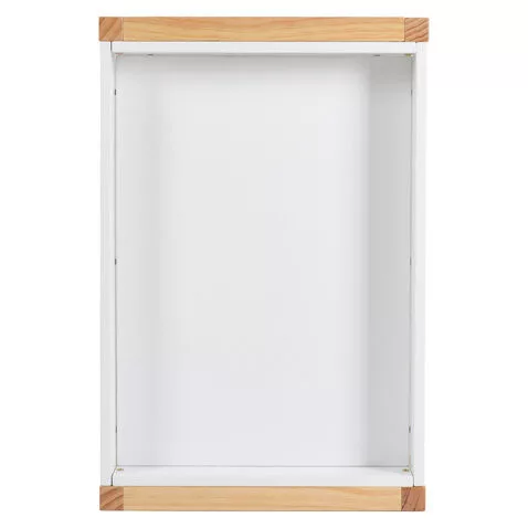 Drevený prebaľovací pult TIMBER s poličkou BIELY/PRÍRODNÝ