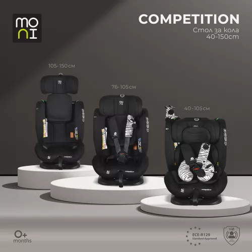 COMPETITION dönthető autós ülés 40-150cm FEKETE