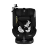 i-MAXX autós ülés,  isofix, forgatható, 2 plüss+párna 40-150cm FEKETE