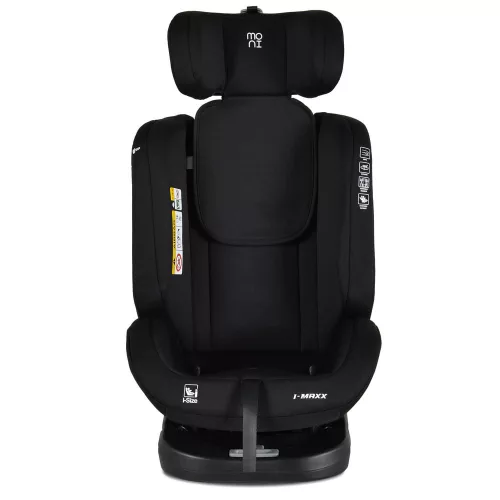 i-MAXX autós ülés,  isofix, forgatható, 2 plüss+párna 40-150cm FEKETE