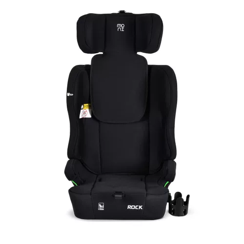 ROCK autós ülés 76-150cm, 2játékkal, pohártartó, belső öv, isofix nélkül FEKETE