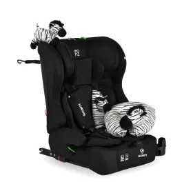   SECURITY autós ülés belső övvel, isofix, ajándék 2plüss+párna 76-150cm FEKETE