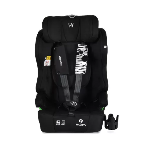 SECURITY autós ülés belső övvel, isofix, ajándék 2plüss+párna 76-150cm FEKETE